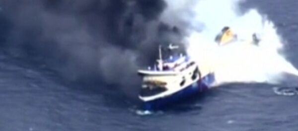 Fire Strikes Norman Atlantic Ferry in the Ionian Sea; Footage From the Scene - Sputnik International