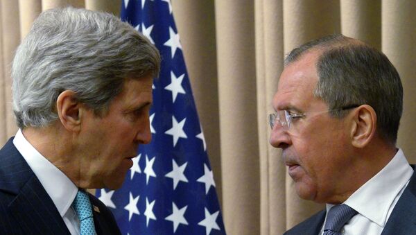 US Secretary of State John Kerry told Russian Foreign Minister Sergei Lavrov to ignore US President Barack Obama’s statement when the president listed Russia as one of the main threats to the world on par with terrorism and the Ebola virus. - Sputnik International