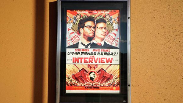 The poster for the film The Interview is seen outside the Alamo Drafthouse theater in Littleton, Colorado December 23, 2014 - Sputnik International