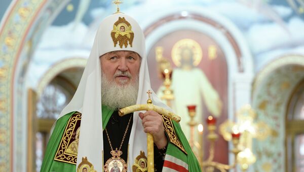 Patriarch Kirill consecrates a church in Moscow Landing Forces headquarters on St. Nicholas Day - Sputnik International
