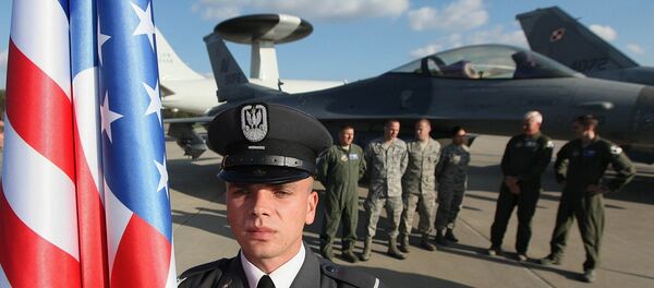 A soldier with the US flag. A soldier with the US flag. - Sputnik International