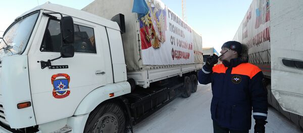 Trucks from the 11th Russian convoy that has delivered humanitarian aid to Donbas (Ukraine's southeastern regions) have returned to Russia Trucks from the 11th Russian convoy that has delivered humanitarian aid to Donbas (Ukraine's southeastern regions) have returned to Russia - Sputnik International