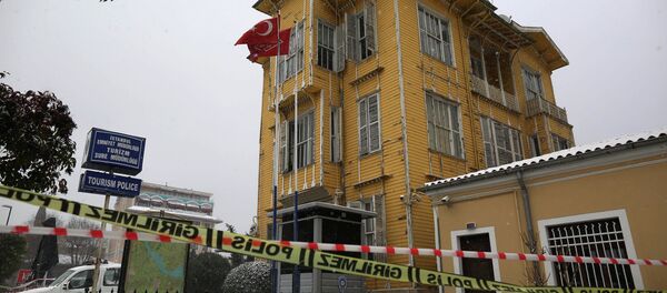 The police station is seen a day after a policeman was killed and another injured when a female suicide bomber blew herself up in Istanbul, Turkey, Wednesday, Jan. 7, 2015 The police station is seen a day after a policeman was killed and another injured when a female suicide bomber blew herself up in Istanbul, Turkey, Wednesday, Jan. 7, 2015 - Sputnik International