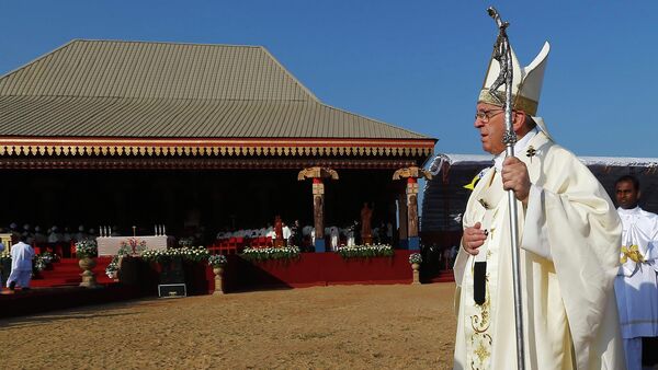 Pope Francis arrives to lead mass in Colombo - Sputnik International