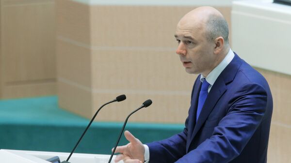 Russian Finance Minister Anton Siluanov during a plenary meeting of the Federation Council. - Sputnik International