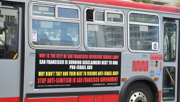As many as 50 San Francisco buses now feature controversial ads equating Islam with Nazism and showing an image of Adolf Hitler and Haj Amin al-Husseini, a 20th Century Palestinian Muslim leader who opposed Zionism, with the words, Islamic Jew-Hatred: It’s In The Quran. - Sputnik International