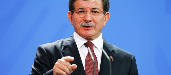Turkish Prime Minister Ahmet Davutoglu speaks to media after his meeting with German Chancellor Angela Merkel at the Chancellery in Berlin, January 12, 2015 Turkish Prime Minister Ahmet Davutoglu speaks to media after his meeting with German Chancellor Angela Merkel at the Chancellery in Berlin, January 12, 2015 - Sputnik International