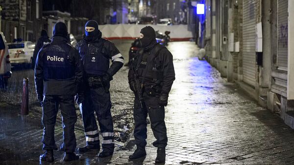 Belgian special forces police block a street in central Verviers, a town between Liege and the German border, in the east of Belgium - Sputnik International