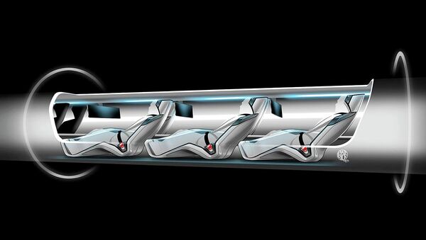 Hyperloop capsule with passengers onboard - Sputnik International