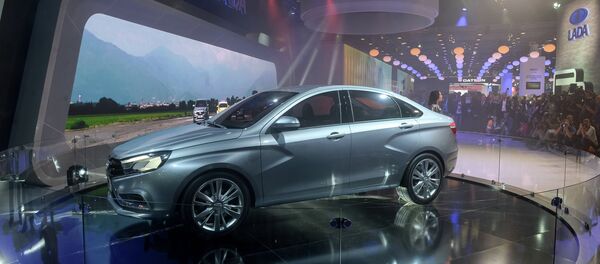 Lada Vesta / Moscow International Automobile Salon 2014 - Sputnik International