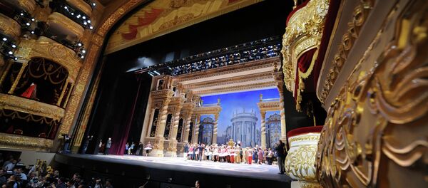Ballet dancers rehearse The Sleeping Beauty on September 20, 2011 at the Bolshoi Theater in Moscow. - Sputnik International
