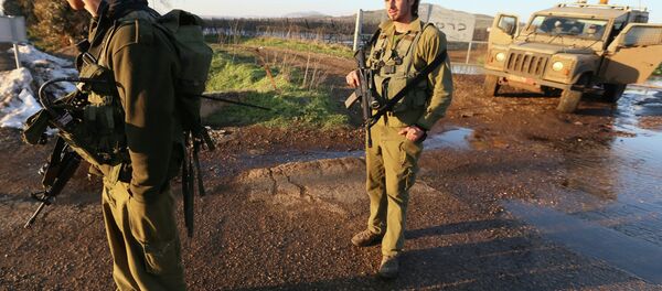 Israeli troops patrol the Israeli-occupied sector of the Golan Heights on January 18, 2015. Israeli troops patrol the Israeli-occupied sector of the Golan Heights on January 18, 2015. - Sputnik International