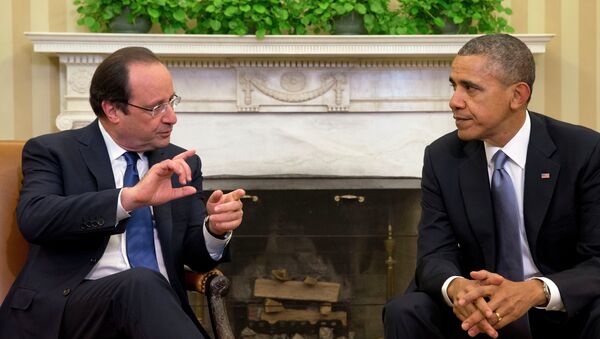 French President Francois Hollande (left) and US President Barack Obama - Sputnik International