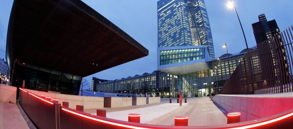 In this picture taken with a fisheye lens the new headquarters of the European Central Bank is photographed in Frankfurt, Germany, Wednesday, Jan. 21, 2015 In this picture taken with a fisheye lens the new headquarters of the European Central Bank is photographed in Frankfurt, Germany, Wednesday, Jan. 21, 2015 - Sputnik International