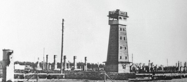 The Salaspils concentration camp, in which hundreds of thousands of people of Riga and other cities were killed during the Nazi occupation of Latvia. The Salaspils concentration camp, in which hundreds of thousands of people of Riga and other cities were killed during the Nazi occupation of Latvia. - Sputnik International