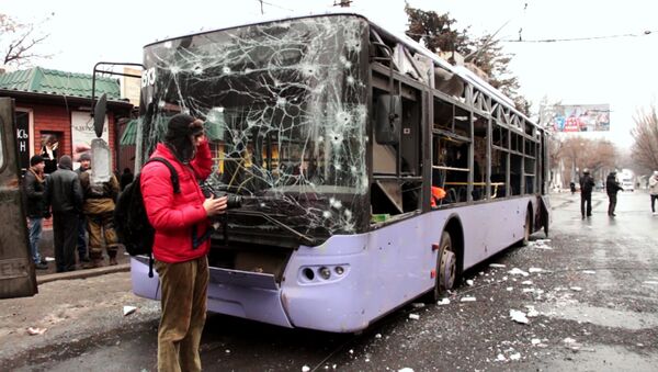 Shelling at Donetsk public-transit stop - Sputnik International