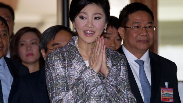 Thailand's former Prime Minister Yingluck Shinawatra arrives at parliament in Bangkok, Thailand Thursday, Jan. 22, 2015 - Sputnik International