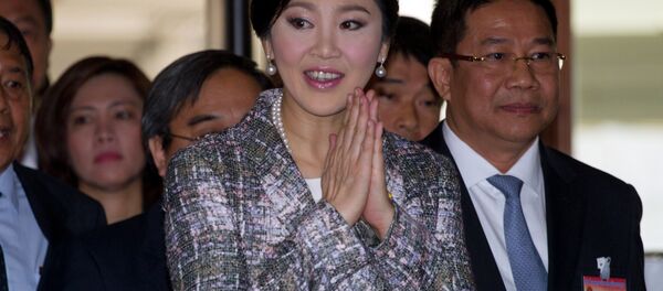Thailand's former Prime Minister Yingluck Shinawatra arrives at parliament in Bangkok, Thailand Thursday, Jan. 22, 2015 - Sputnik International