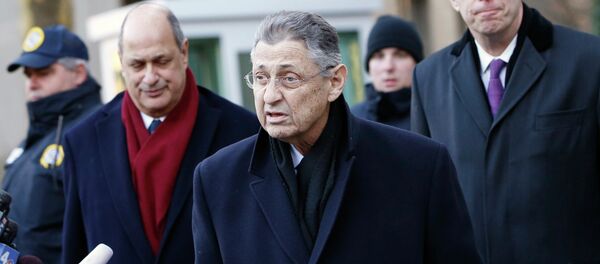 New York Assembly Speaker Sheldon Silver (C) leaves the U.S. Federal Court in the Manhattan borough of New York City January 22, 2015 - Sputnik International