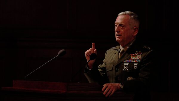 Gen. James Mattis, the head of U.S. Central Command, takes questions after delivering a lecture to the London think tank Policy Exchange in London, Tuesday, Feb. 1, 2011. - Sputnik International