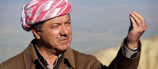 Iraqi Kurdish leader Masoud Barzani speaks to journalists on December 21, 2014 Iraqi Kurdish leader Masoud Barzani speaks to journalists on December 21, 2014 - Sputnik International