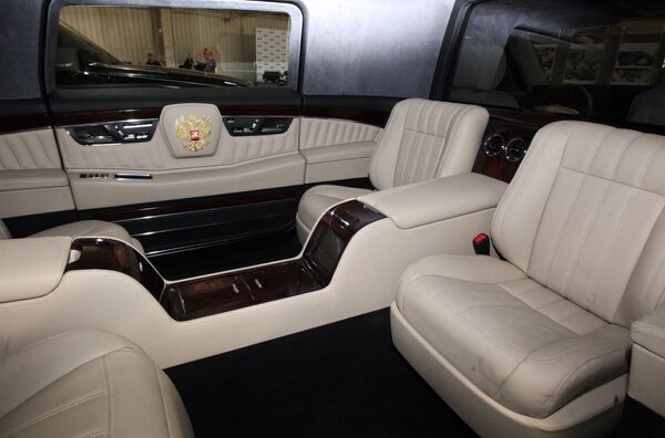 Inside a car designed under the project Cortege displayed at the Central Scientific Research Automobile and Engine Institute Inside a car designed under the project Cortege displayed at the Central Scientific Research Automobile and Engine Institute - Sputnik International