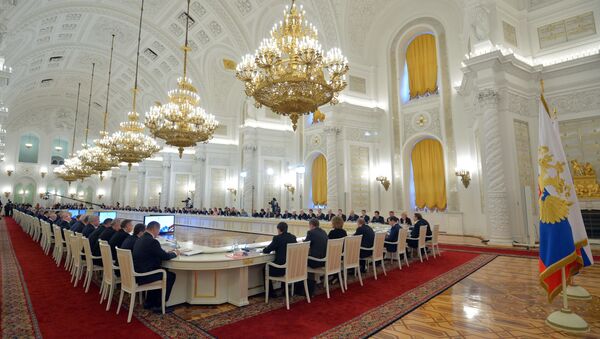 General view of the meeting of the State Council in Moscow's Kremlin, Russia, on Wednesday, Dec. 24, 2014. The meeting of the State Council focused on government efforts to support culture - Sputnik International