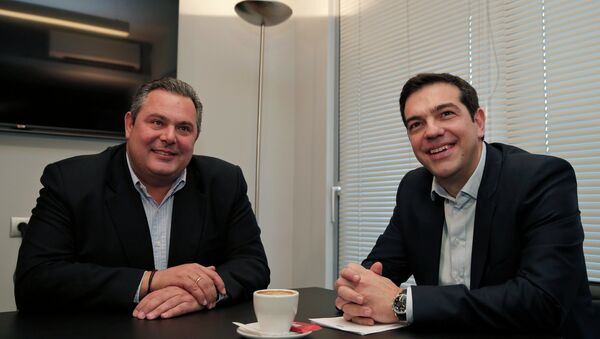 Alexis Tsipras and Panos Kammenos - Sputnik International
