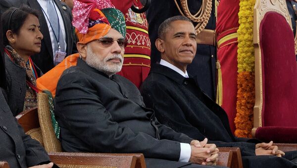 Narendra Modi and President Barack Obama - Sputnik International
