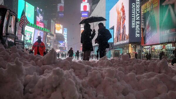 Heavy snowfall in New York - Sputnik International