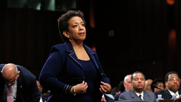 oretta Lynch takes her seat to testify before a Senate Judiciary Committee confirmation hearing on her nomination to become U.S. attorney general on Capitol Hill in Washington January 28, 2015. - Sputnik International