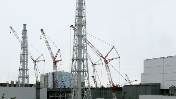 This photo taken on July 9, 2014 shows cranes working et the Unit 3 building next to the Unit 4 at the tsunami-crippled Tokyo Electric Power Co.'s Fukushima Daiichi Nuclear Power Plant in Okuma, Fukushima Prefecture, northeast of Tokyo - Sputnik International