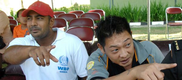 Convicted Australian drug smugglers Myuran Sukumaran (L) and Andrew Chan sit inside Kerobokan prison in Denpasar, Bali. (File) Convicted Australian drug smugglers Myuran Sukumaran (L) and Andrew Chan sit inside Kerobokan prison in Denpasar, Bali. (File) - Sputnik International