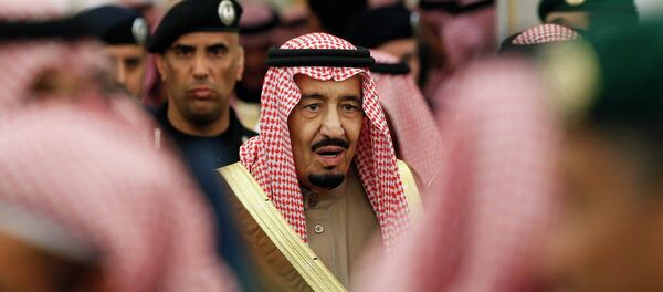 New Saudi King Salman attends a ceremony with world leaders offering their condolences following the death of the late Saudi King, Abdullah bin Abdulaziz, at the Diwan royal palace in Riyadh January 24, 2015 New Saudi King Salman attends a ceremony with world leaders offering their condolences following the death of the late Saudi King, Abdullah bin Abdulaziz, at the Diwan royal palace in Riyadh January 24, 2015 - Sputnik International