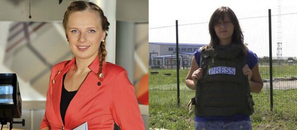 Life News journalists Elizaveta Khramtsova (Photo from vk.com/hramtsova_liza) and Natalia Kalysheva (Photo from Facebook page) - Sputnik International