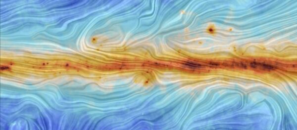The image portrays the interaction between interstellar dust in the Milky Way and the structure of our Galaxy's magnetic field - Sputnik International