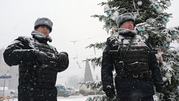 Police officers on Tverskaya Street, Moscow - Sputnik International