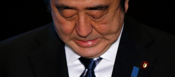 Japan's Prime Minister Shinzo Abe speaks to the media at his official residence in Tokyo February 1, 2015 Japan's Prime Minister Shinzo Abe speaks to the media at his official residence in Tokyo February 1, 2015 - Sputnik International