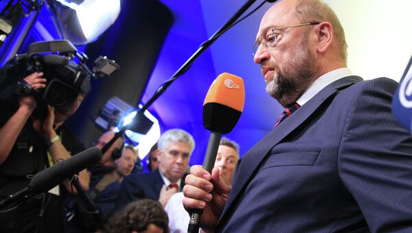 European Parliament President Martin Schulz and candidate for the Socialist party to become European Commission President - Sputnik International