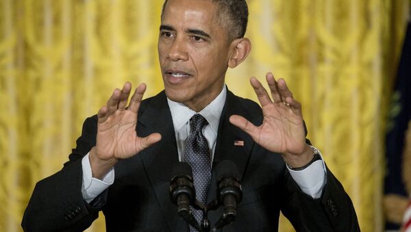 President Barack Obama gestures as he speaks in the East Room of the White House in Washington, Friday, Jan. 30, 2015 - Sputnik International
