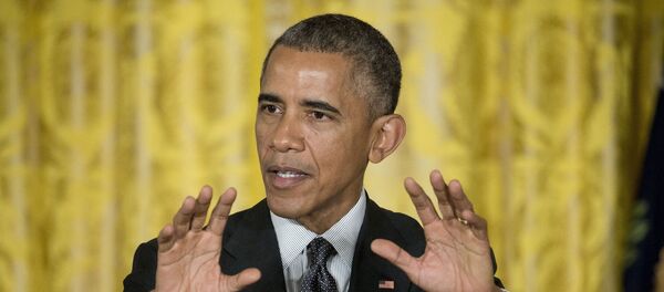 President Barack Obama gestures as he speaks in the East Room of the White House in Washington, Friday, Jan. 30, 2015 - Sputnik International