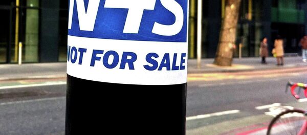 NHS Not For Sale poster - Sputnik International