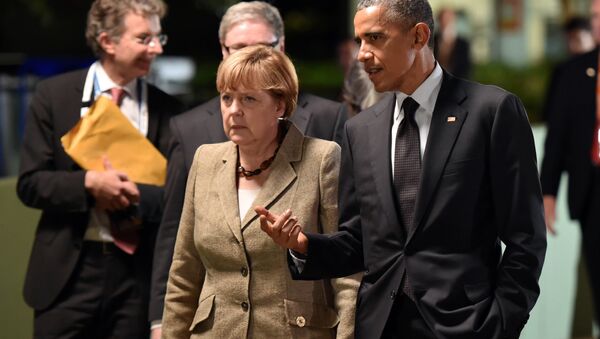 President Obama and Chancellor Merkel at the G20 Summit in November. - Sputnik International