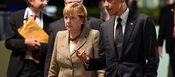 President Obama and Chancellor Merkel at the G20 Summit in November. President Obama and Chancellor Merkel at the G20 Summit in November. - Sputnik International