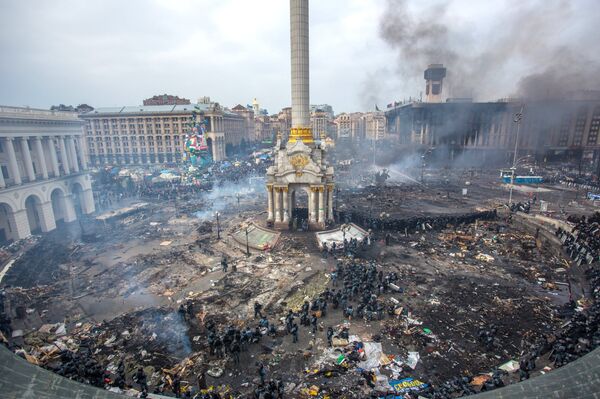 Maidan square in Kiev, Ukraine, February 19, 2014 Maidan square in Kiev, Ukraine, February 19, 2014 - Sputnik International