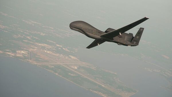 RQ-4 Global Hawk unmanned aerial vehicle conducts tests over Naval Air Station Patuxent River - Sputnik International