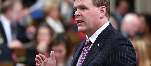 Canada's Foreign Minister John Baird speaks during Question Period in the House of Commons on Parliament Hill in Ottawa in this November 24, 2014 file photo. Canada's Foreign Minister John Baird speaks during Question Period in the House of Commons on Parliament Hill in Ottawa in this November 24, 2014 file photo. - Sputnik International