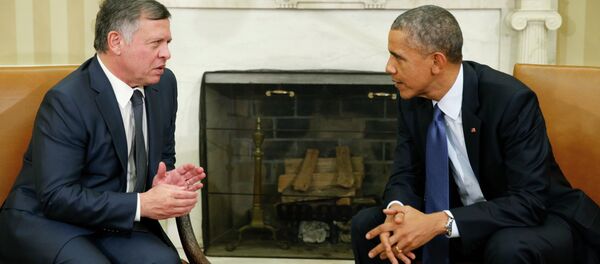 U.S. President Barack Obama meets with Jordan's King Abdullah at the White House in Washington February 3, 2015 U.S. President Barack Obama meets with Jordan's King Abdullah at the White House in Washington February 3, 2015 - Sputnik International