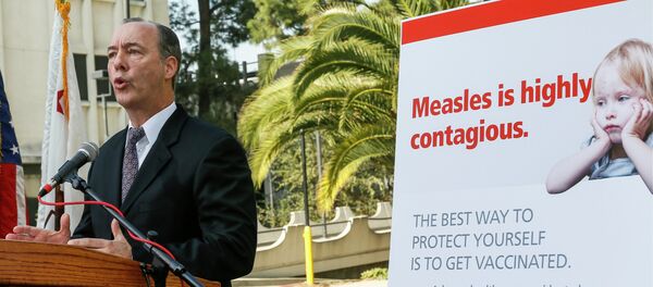 Los Angeles County Department of Public Health Interim Health Officer Dr. Jeffrey Gunzenhauser speaks about the state's measles outbreak during a news conference. - Sputnik International