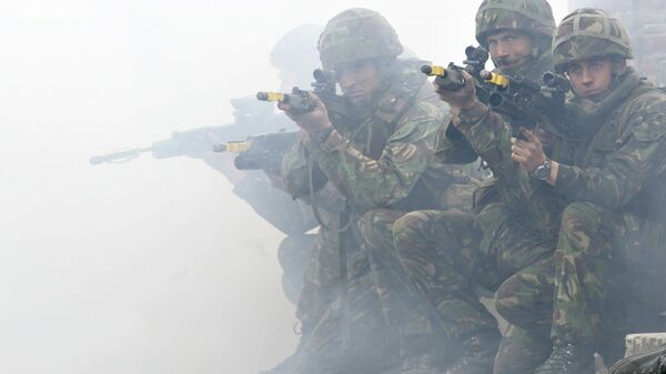 Soldiers during a drill in Denmark - Sputnik International